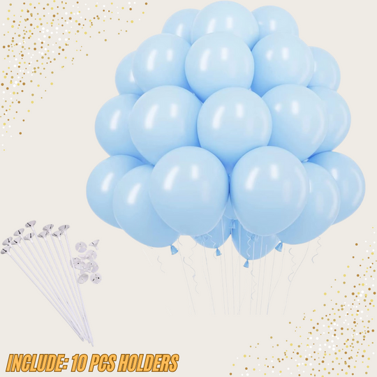 50 PCS  Latex Balloons 12" with 10 PCS Balloon holders