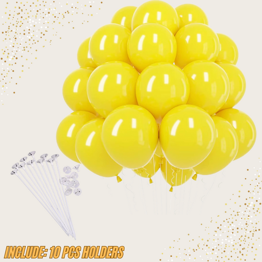 50 PCS  Latex Balloons 12" with 10 PCS Balloon holders