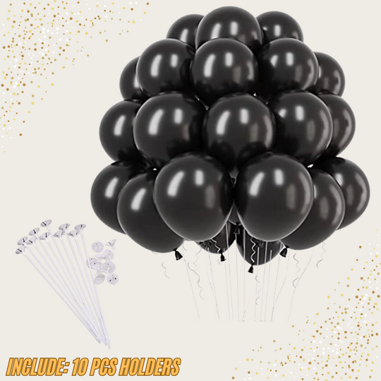 50 PCS  Latex Balloons 12" with 10 PCS Balloon holders