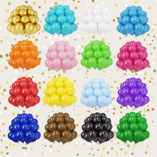 50 PCS  Latex Balloons 12" with 10 PCS Balloon holders