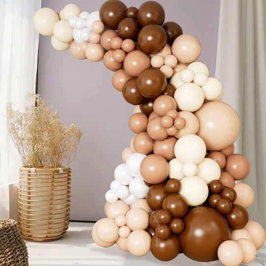 109 PCS Brown Balloons Garland Arch Kit Decor