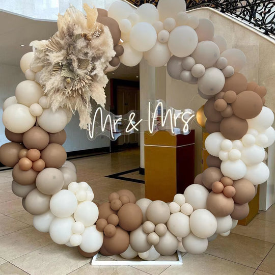 Coffee Brown Balloon Garland Arch Decor