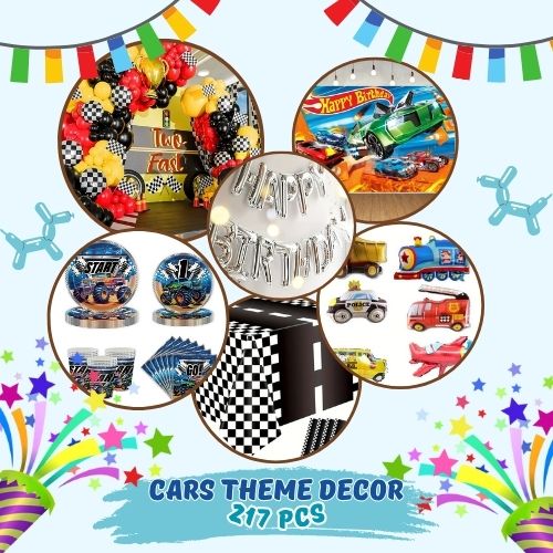 217 PCS Cars Theme Decor