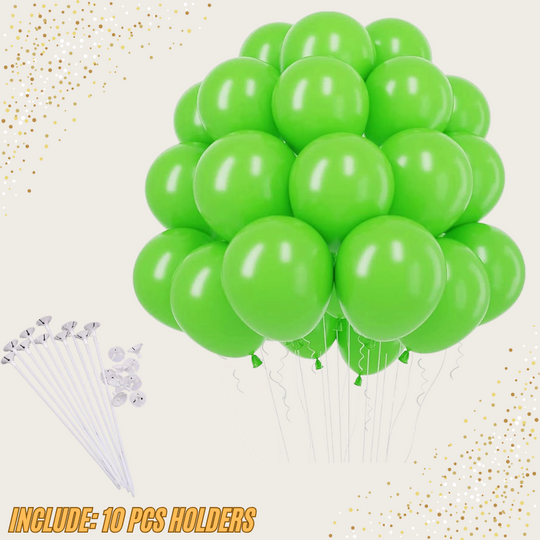 50 PCS  Latex Balloons 12" with 10 PCS Balloon holders