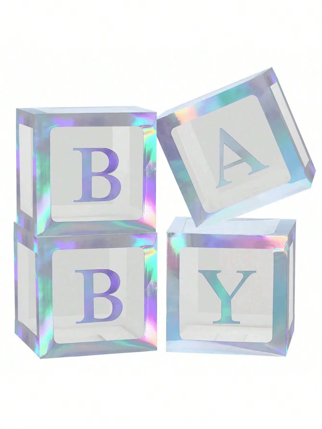 4 Baby Boxes Set For Baby Shower Decoration