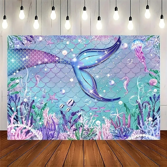 Underwater Mermaid Birthday Banner