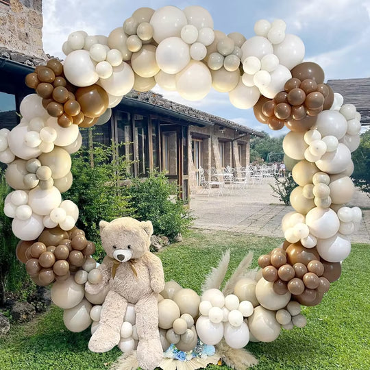 Coffee Brown Balloon Garland Arch Decor