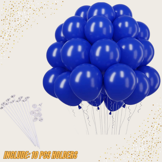 50 PCS  Latex Balloons 12" with 10 PCS Balloon holders