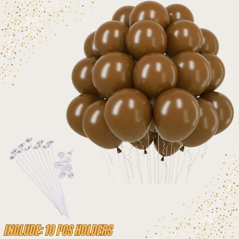 50 PCS  Latex Balloons 12" with 10 PCS Balloon holders