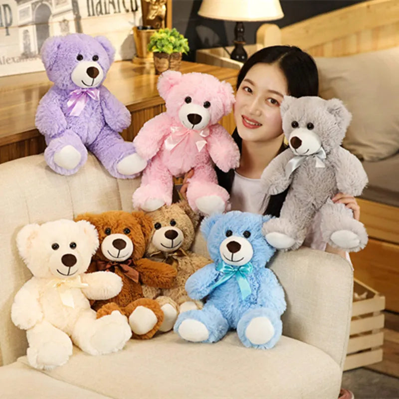 35CM Cute Bear Plush Toy for Baby Shower Decor (Different Colors)