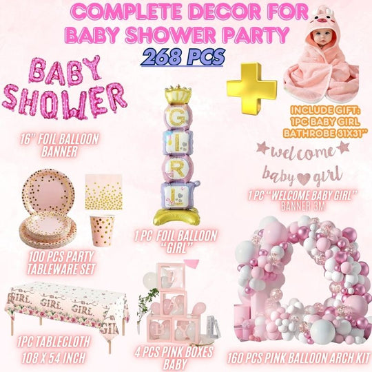 268 PCS Baby Shower Theme Decor