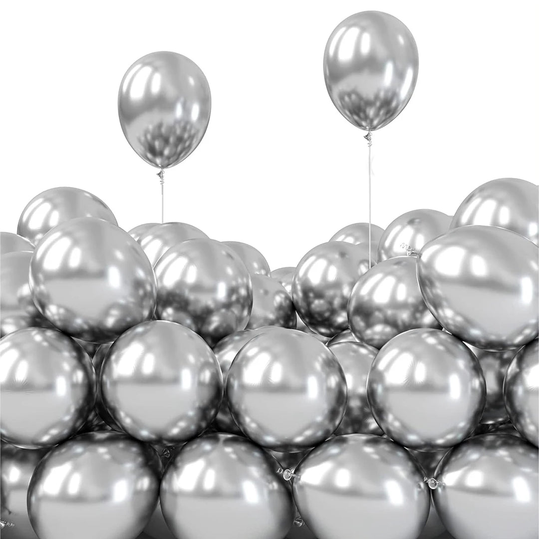 50 Pcs Chrome Metallic Balloons 5" for Birthday Wedding Anniversary 