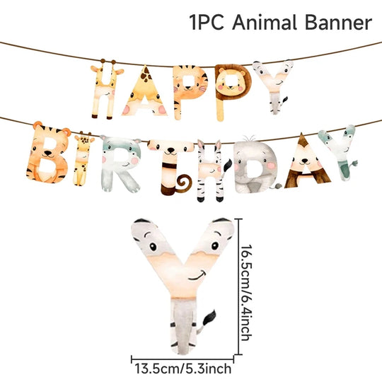 Complete Jungle Animal Birthday Party Decoration