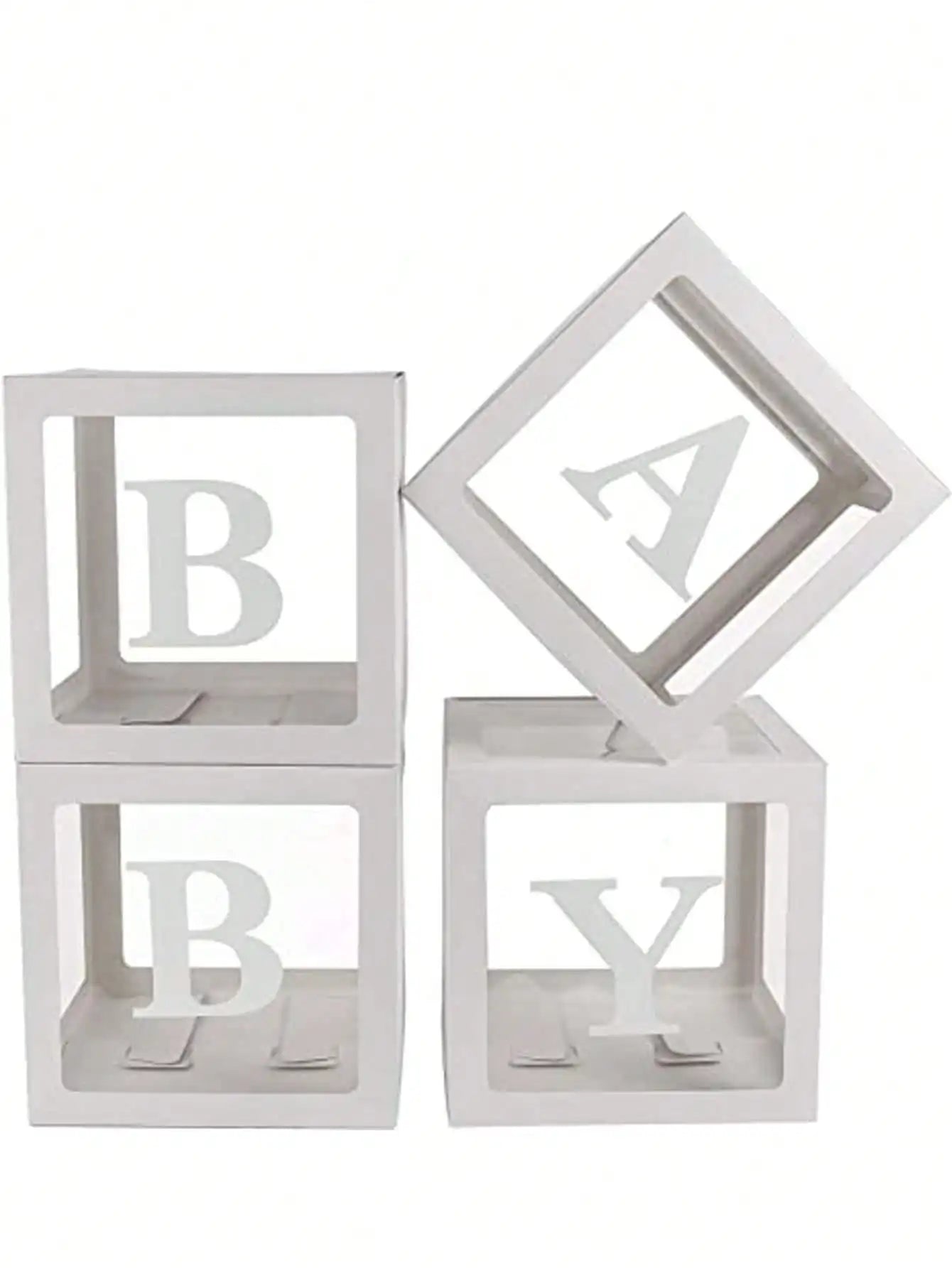 4 Baby Boxes Set For Baby Shower Decoration