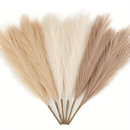 6PCS Artificial Pampas Grass Decor for Wedding Birthday Home Christmas Decoration