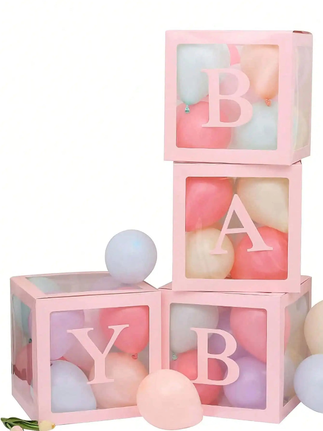 4 Baby Boxes Set For Baby Shower Decoration