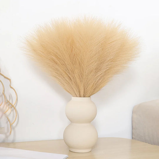 10PCS Pampas Grass Artificial Flowers DIY  Boho Home Wedding Party Decor