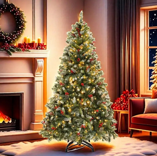 6FT Christmas Tree With 250  LED Lights + 44PCS Christmas Balls