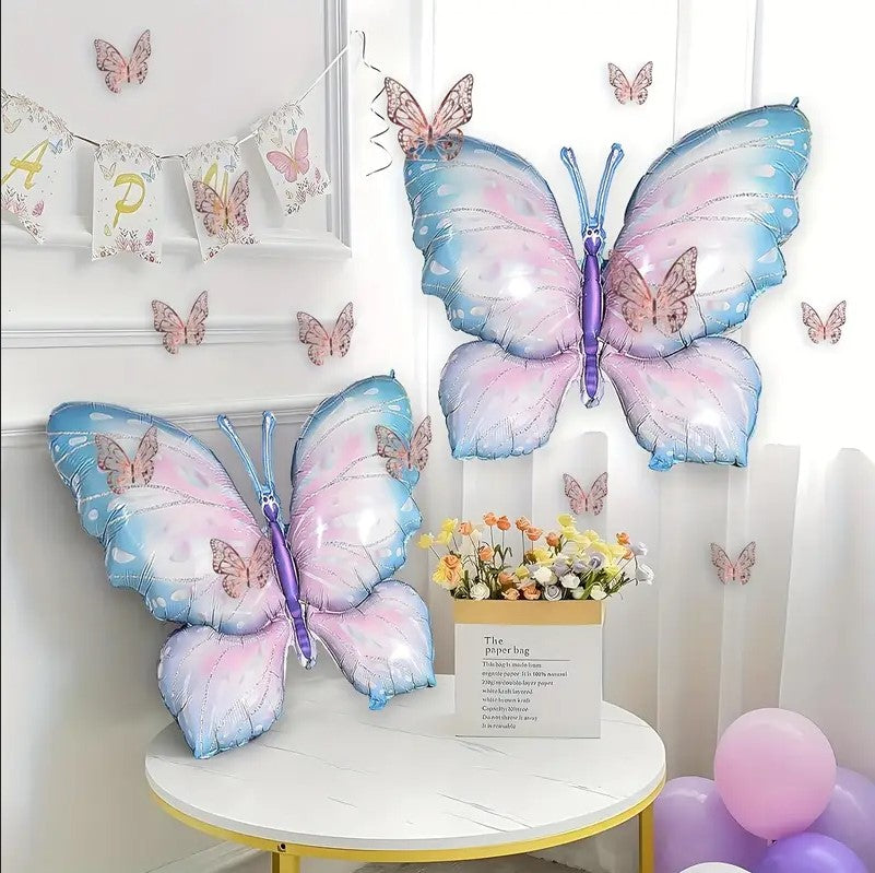 171 Pcs Pastel Macaron Balloon Arch Kit with Butterfly Foil Balloons