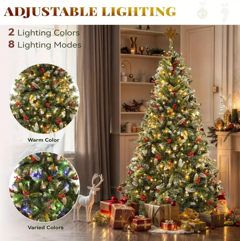 6FT Christmas Tree With 250  LED Lights + 44PCS Christmas Balls