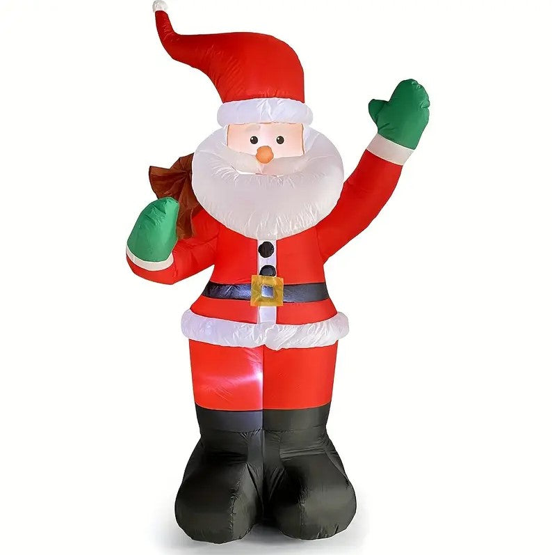 5.9Ft Inflatable  Santa Claus +  3PCS  Festive Gnome