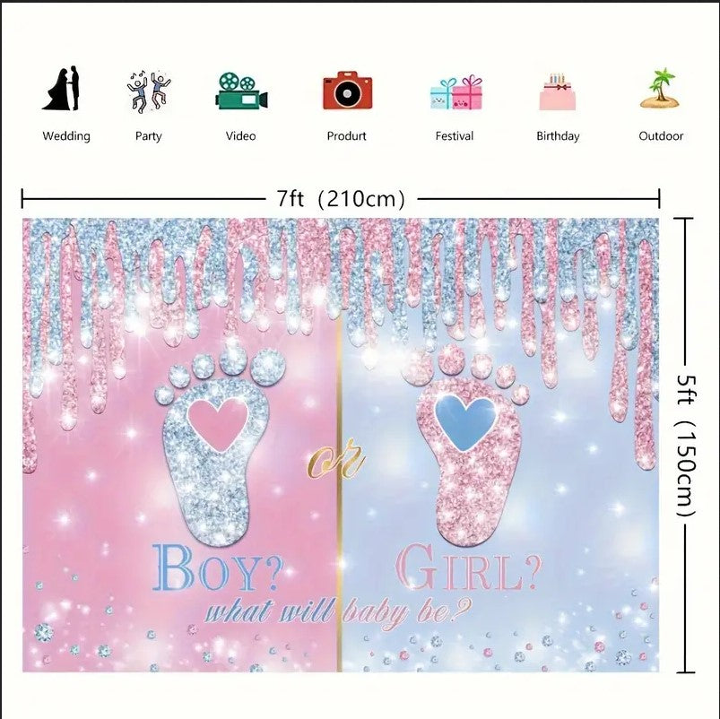 Boy & Girl Reveal Party Banner