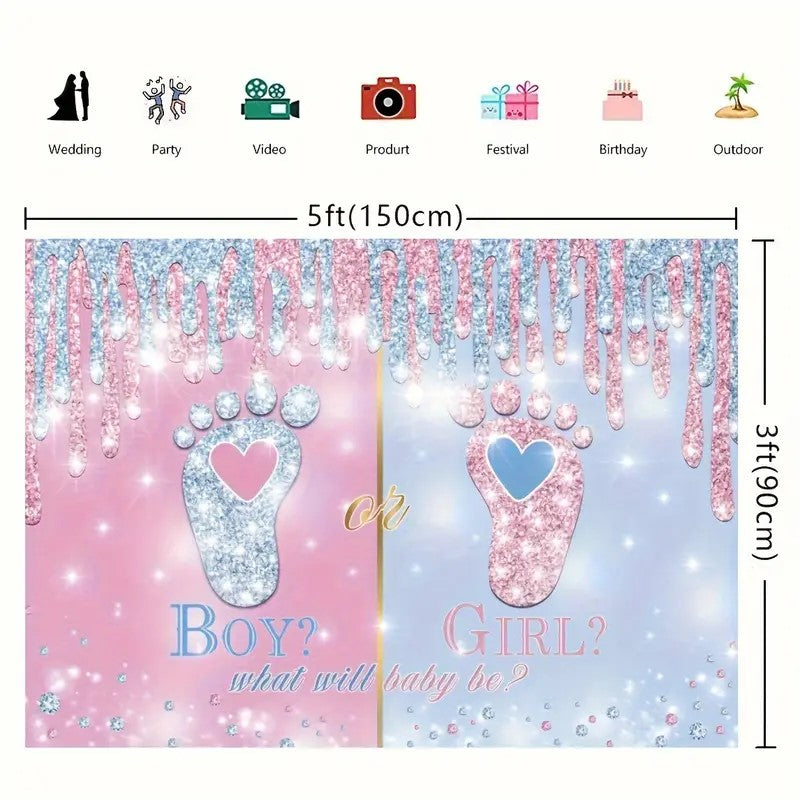 Boy & Girl Reveal Party Banner