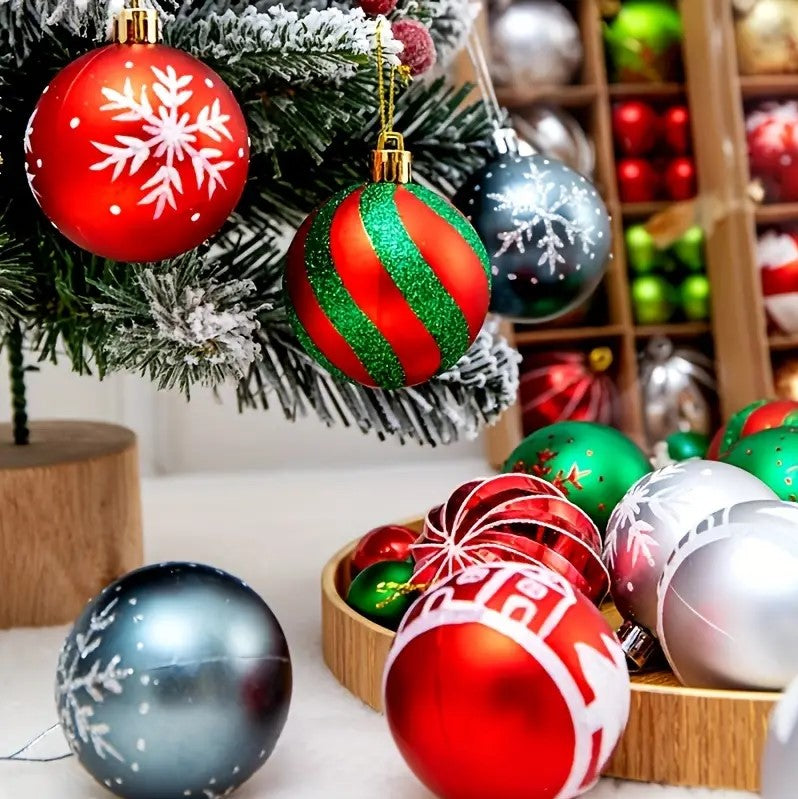 44PCS Colorful Christmas Tree Balls