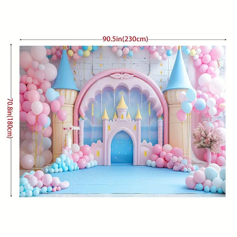 Fairy Tale Castle Polyester Fabric Banner