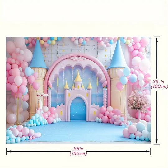 Fairy Tale Castle Polyester Fabric Banner