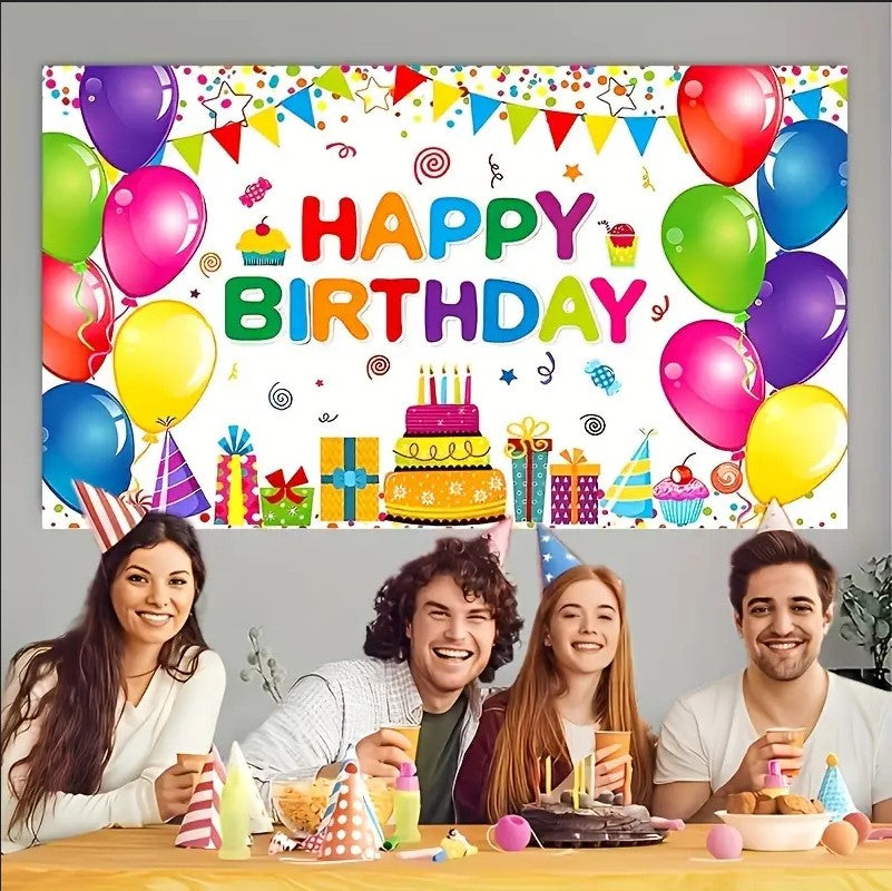 Happy Birthday Colourful Party Banner