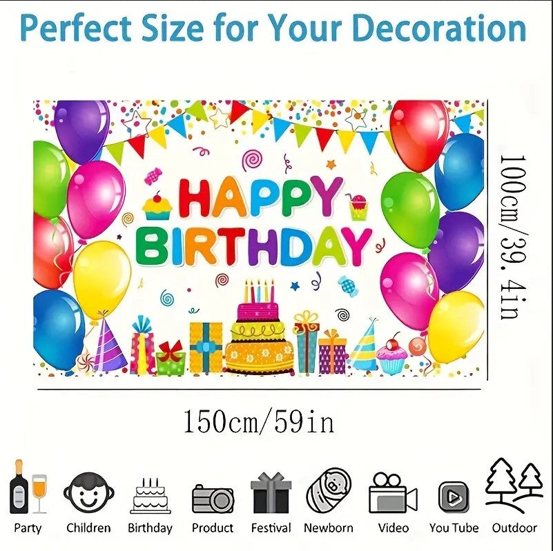 Happy Birthday Colourful Party Banner