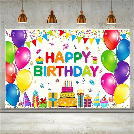 Happy Birthday Colourful Party Banner