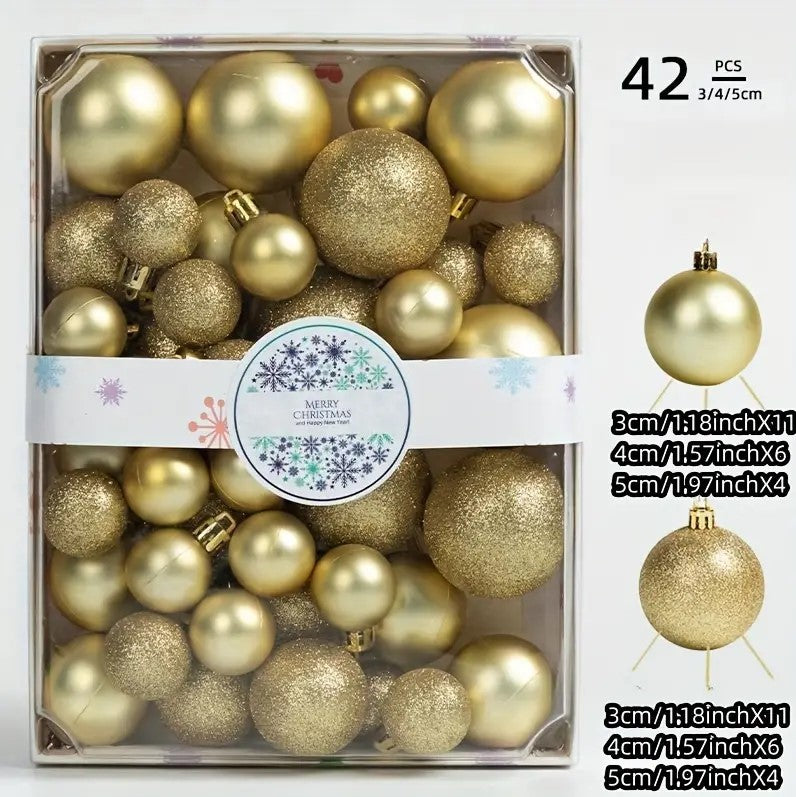 42pcs Ornament Set Christmas Balls