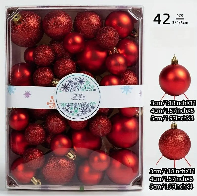 42pcs Ornament Set Christmas Balls