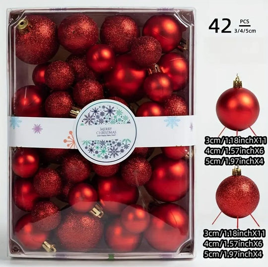 42pcs Ornament Set Christmas Balls