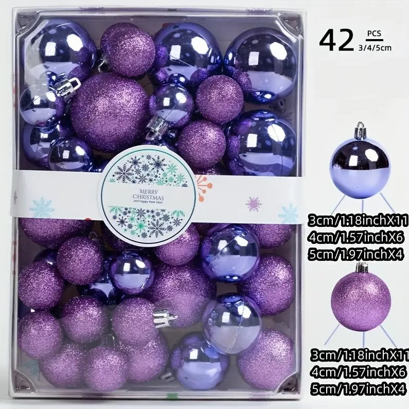 42pcs Ornament Set Christmas Balls