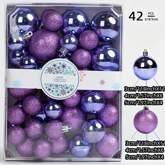 42pcs Ornament Set Christmas Balls