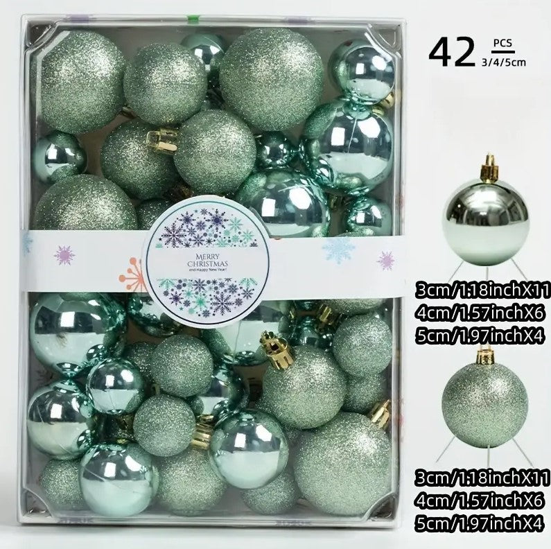 42pcs Ornament Set Christmas Balls