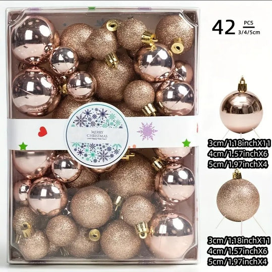 42pcs Ornament Set Christmas Balls