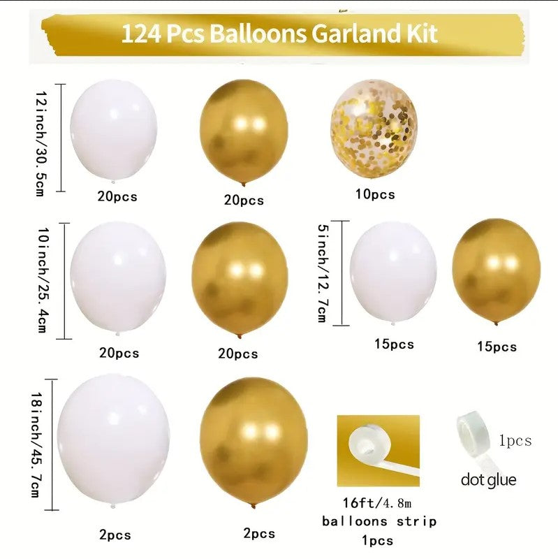 231 PCS Goldern & Rose Complete Decor Set