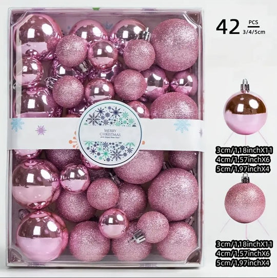 42pcs Ornament Set Christmas Balls