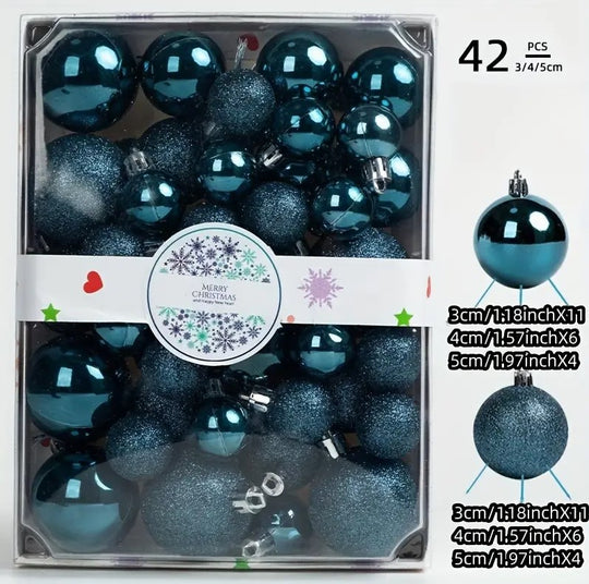 42pcs Ornament Set Christmas Balls