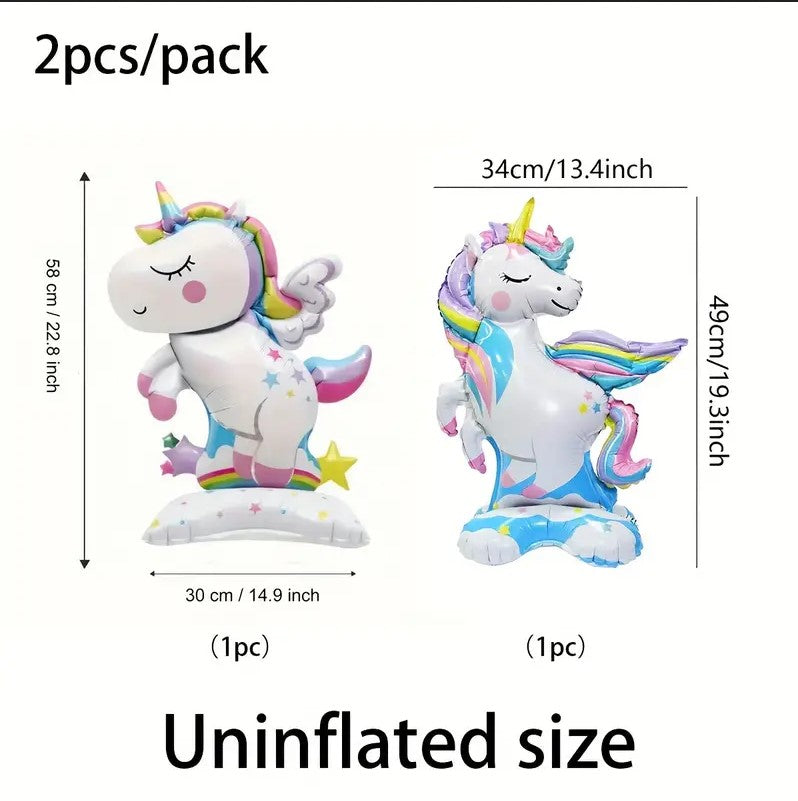 2 Pack Adorable Unicorn Foil Balloons