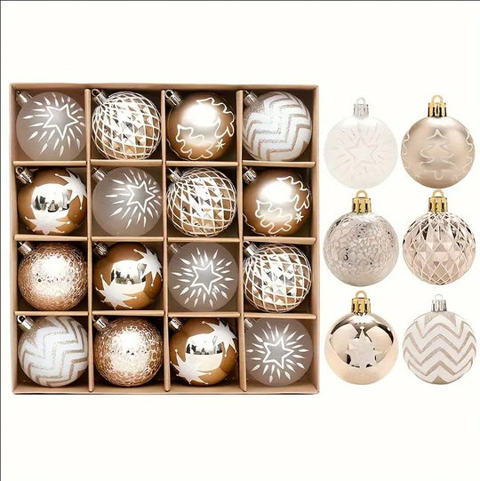 16pcs Christmas Ball Champagne Set