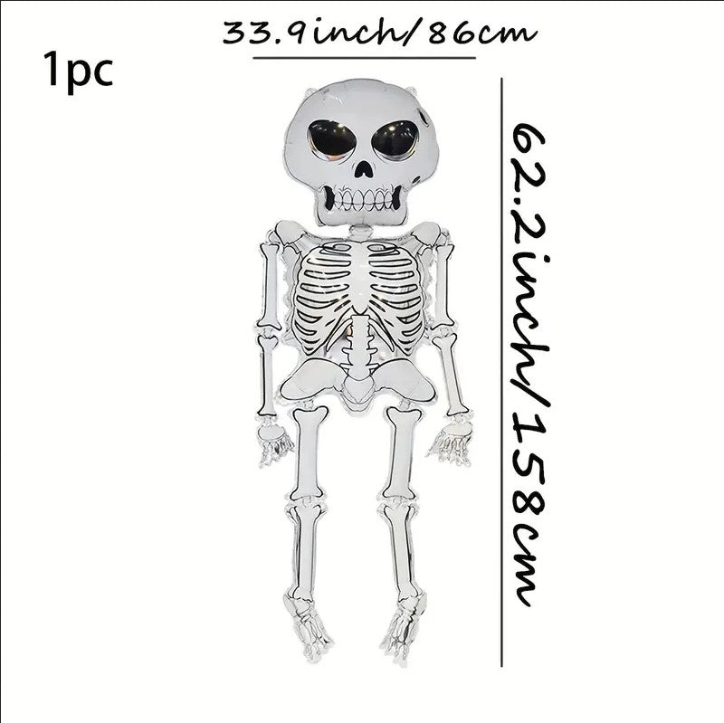 62-Inch Skeleton Foil Balloon Festive Halloween