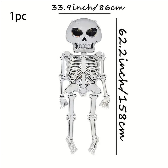 62-Inch Skeleton Foil Balloon Festive Halloween