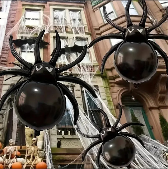 2pcs Black Spider Balloon Set for Halloween Party