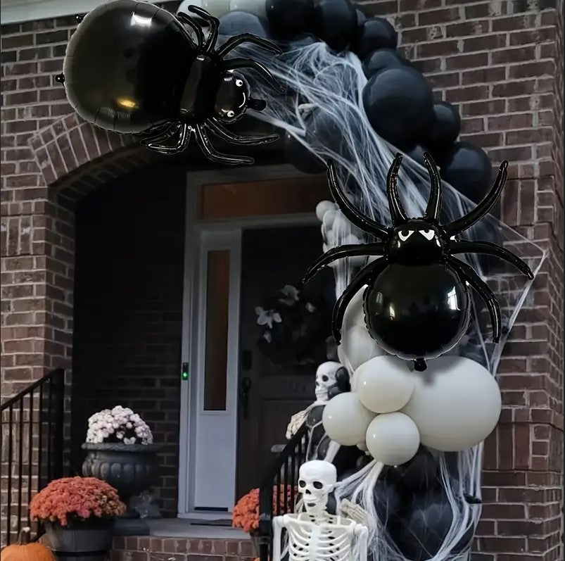 2pcs Black Spider Balloon Set for Halloween Party