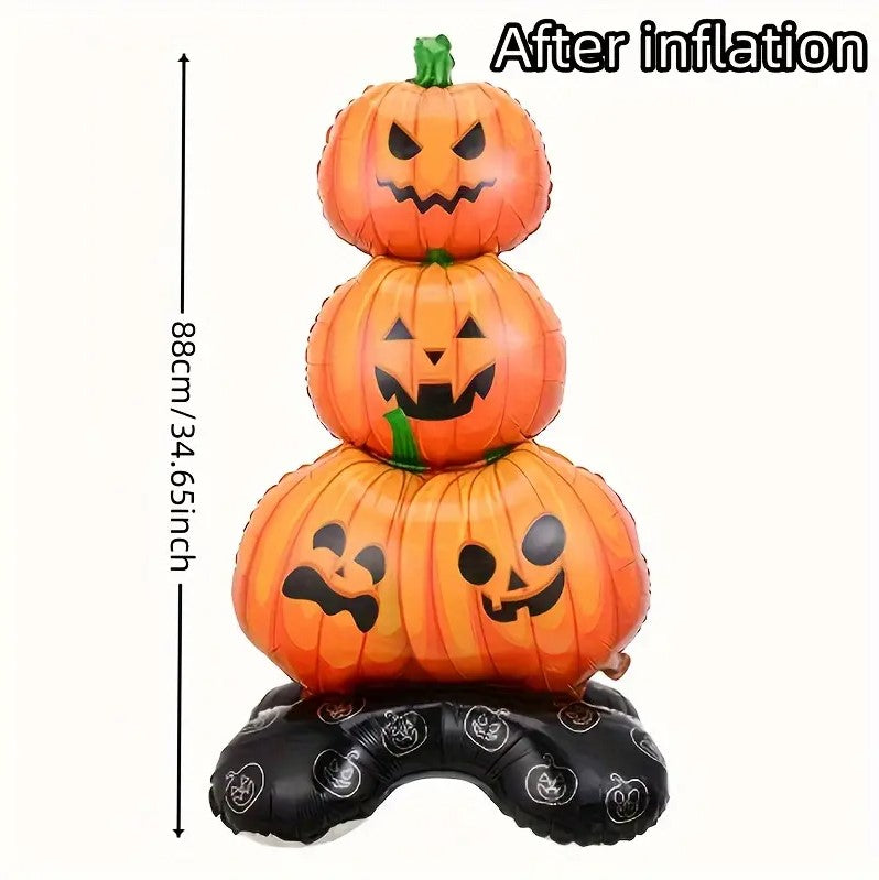 Jack-O'-Lantern Halloween Pumpkin Stack Foil Balloon - 47-inch